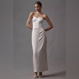 NEW NWT Reformation Ariyah Corset Satin Maxi Wedding Bridal Dress Gown